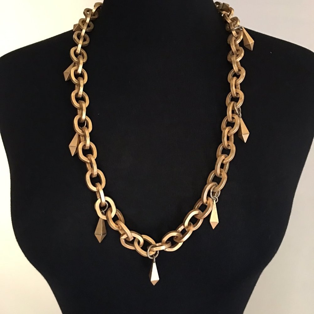 Amazing gold statement necklace!  Very well made!